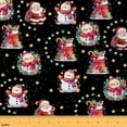 thumbnail image 1 of Castle Fairy Xmas Snowman Santa Claus Fabric by the Yard 2 Yards,Merry Christmas Room Decor Fabric by the Yard,Polka Dots Sewing Fabric,Ultra Soft Home Decor, 1 of 6