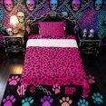 thumbnail image 1 of Castle Fairy Y2K Abstract Skull Twin Sheets 3pcs,Edgy Leopard Paw Bedding,Hot Pink Black,1 Fitted Sheet,1 Flat Sheet and 1 Pillowcase, 1 of 6