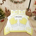 thumbnail image 1 of Castle Fairy Yellow Gloves Girl 3-Piece Full Size Comforter Sets,Merry Christmas Bedding Comforter Set,Winter Snowflakes Lightweight Bedding Sets,Ultra Soft Home Decor, 1 of 8