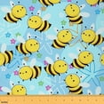 thumbnail image 1 of Castle Fairy Yellow Honeybee Fabric by the Yard 1 Yard,Groovy Flower Home Decor Fabric by the Yard,Cartoon Animal Room Decor Fabric by the Yard,Luxury Kids Bedroom Decor, 1 of 6