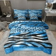 thumbnail image 1 of Castle Fairy Zebra Cheetah Print Bedding Comforter Set,Abstract Gradient King Bedding Sets, 1 of 8
