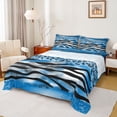 thumbnail image 1 of Castle Fairy Zebra Cheetah Print Twin Sheet Sets for Kids Teens,Abstract Gradient Bedding, 1 of 7