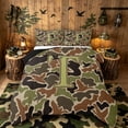 thumbnail image 1 of Castle Fairy Camo Duck Letter T Full Size Comforter Sets 3 Pieces for Adults,Animal Hunting Bedding Sets,Black Reversible, 1 of 6