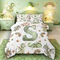 thumbnail image 1 of Castle Fairy Dragon Letter S Queen Comforter Set 3pcs for Kids,Cartoon Animal Bedding Comforter Set, 1 of 6