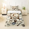 thumbnail image 1 of Castle Fairy Hunting Wood Letter C Twin Sheet Sets 3pcs for Boys,Wildlife Deer Bedding, 1 of 6