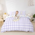 thumbnail image 1 of Castle Fairy Lattice Gold Letter J Queen Duvet Cover Set for Girls,Geometric Checkered Bedding,3 Pieces,No Comforter, 1 of 6