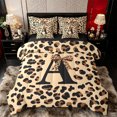 thumbnail image 1 of Castle Fairy Leopard Bow Letter A Bedding Comforter Set 7 Pieces for Girls,Animal Cheetah Print Full Bedding Set,Black Reversible, 1 of 7