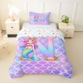thumbnail image 1 of Castle Fairy Mermaid Letter N Twin Bedding for Kids,Sea Princess Duvet Cover Set for Girls,2pcs,No Comforter, 1 of 6
