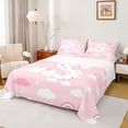 thumbnail image 1 of Castle Fairy Pink Rainbow Letter S Full Size Sheets 4-Piece for Girls,Sweet Pattern Bed Sheets for Kids, 1 of 6