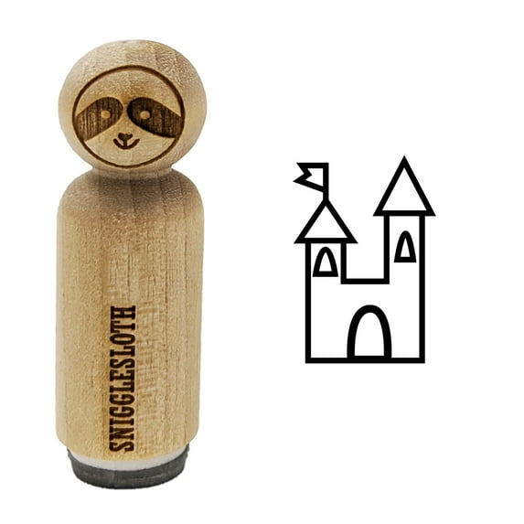 Castle Fairytale Rubber Stamp for Scrapbooking Crafting Stamping - Mini 1/2 Inch