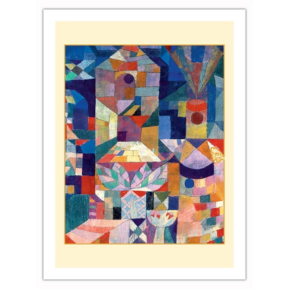 Castle Garden (Burggarten) - From an Original Color Painting by Paul Klee c.1919 - Bamboo Fine Art 290gsm Paper Print (Unframed) 24x32in