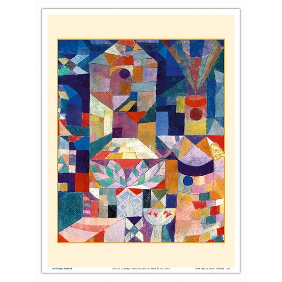 Castle Garden (Burggarten) - From an Original Color Painting by Paul Klee c.1919 - Master Art Print (Unframed) 9in x 12in