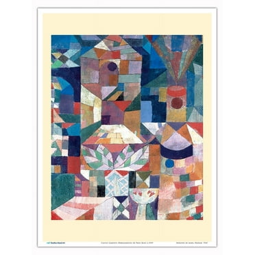 Castle Garden (Burggarten) - From an Original Cubism Abstract Painting by Paul Klee c.1919 - Master Art Print (Unframed) 9in x 12in