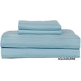 thumbnail image 1 of Castle Hill London 600 Thread Count Sateen Stripe Sheet Set - King, Aqua, 1 of 1