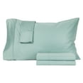 thumbnail image 1 of Castle Hill Premium Lightweight 440 Thread Count Cotton Sateen 4 Pieces Sheet Set Queen Ocean Blue, 1 of 5