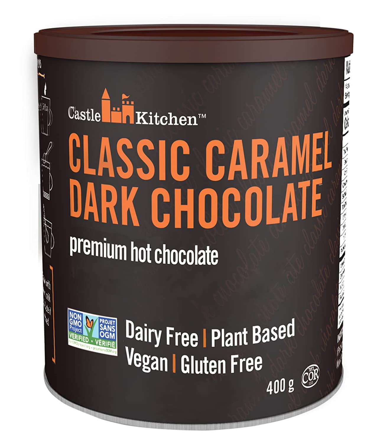 Castle Kitchen Classic Carmel Dark Hot Chocolate Mix, 14 Oz