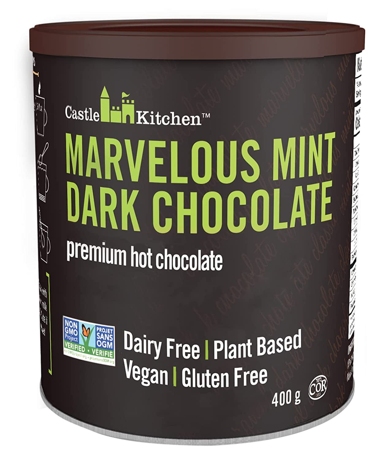 Castle Kitchen Marvelous Mint Dark Hot Chocolate Mix, 14 Oz
