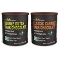 thumbnail image 1 of Castle Kitchen Natural Hot Chocolate Mix Variety Pack - Winter Favorites - Dairy-Free, Vegan Complete Mixes - Pack of 2 (Classic Caramel Dark Chocolate & Double Decadent Dark Chocolate) 14 oz Each, 1 of 5