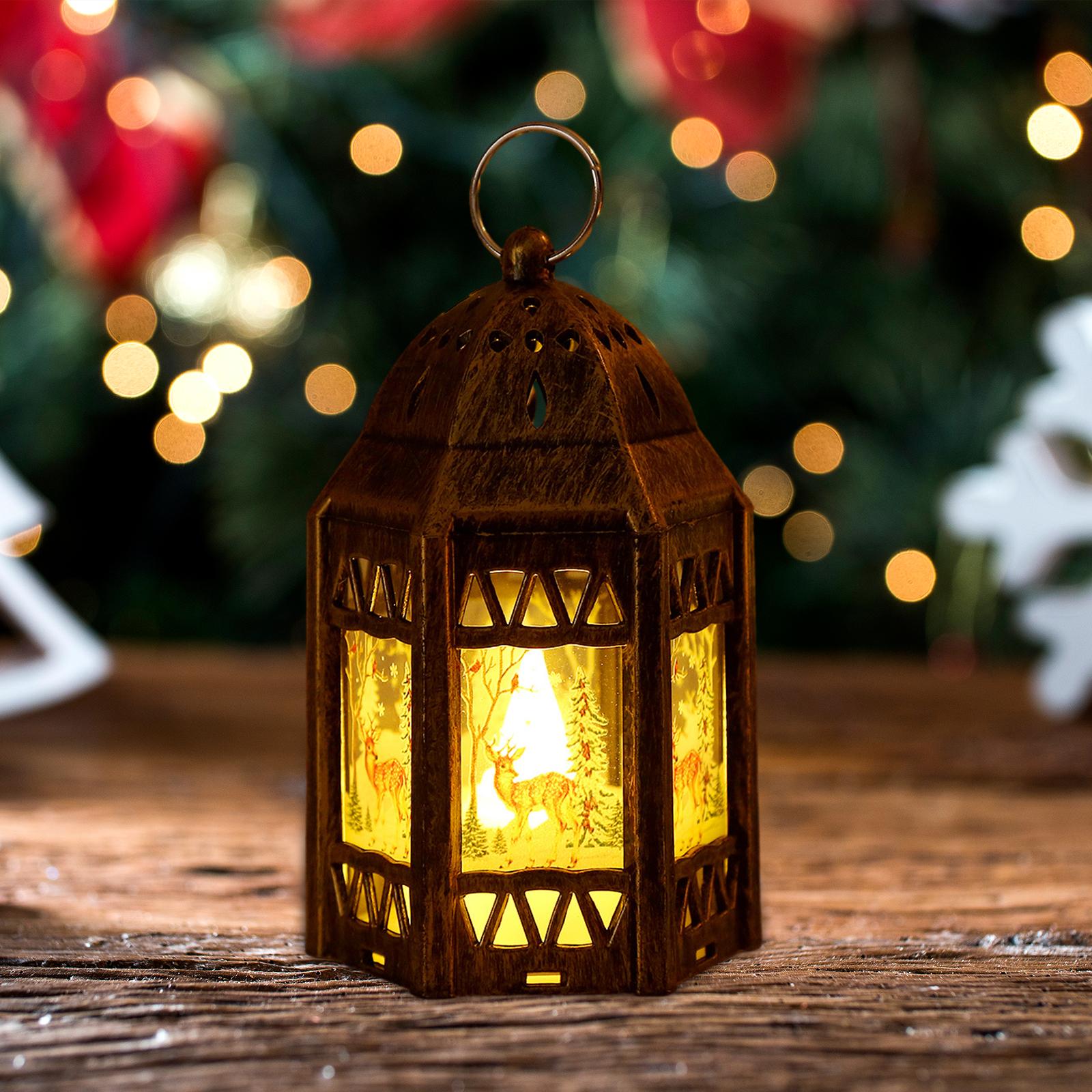 Castle Lantern Light Decor Table Led Lamp for Event Christmas Scene