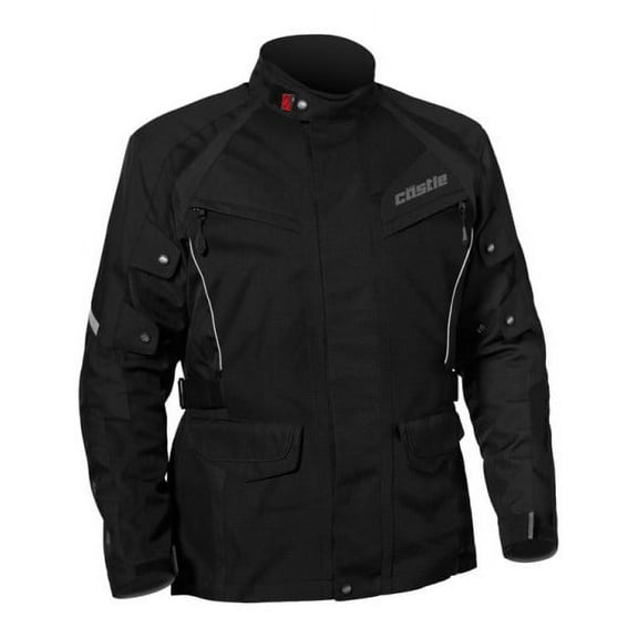 Castle Mission Air Mens Motorcycle Jacket Black LG
