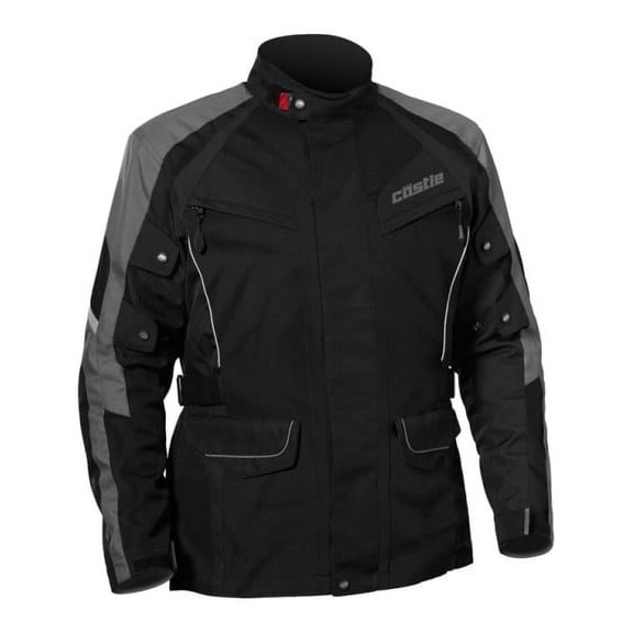 Castle Mission Air Mens Motorcycle Jacket Dark Gray LG