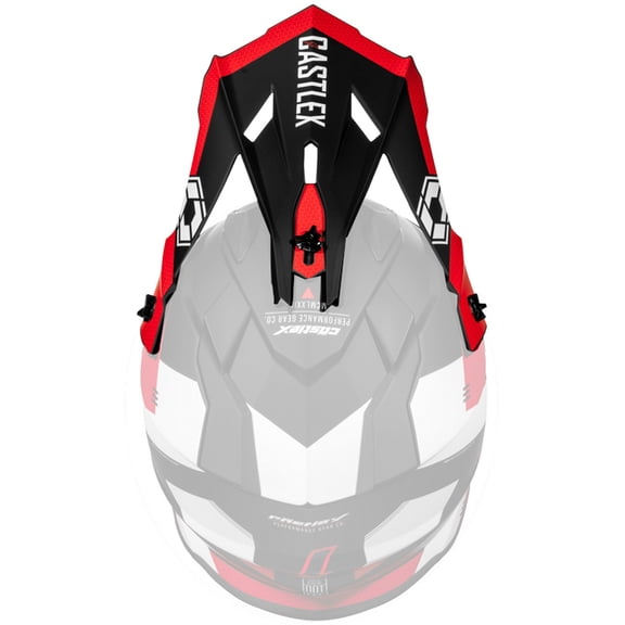 Castle Mode Corsa Youth Visor/Peak Red