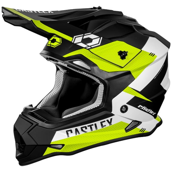 Castle Mode MX Corsa Youth Offroad Helmet Matte H-Vis MD