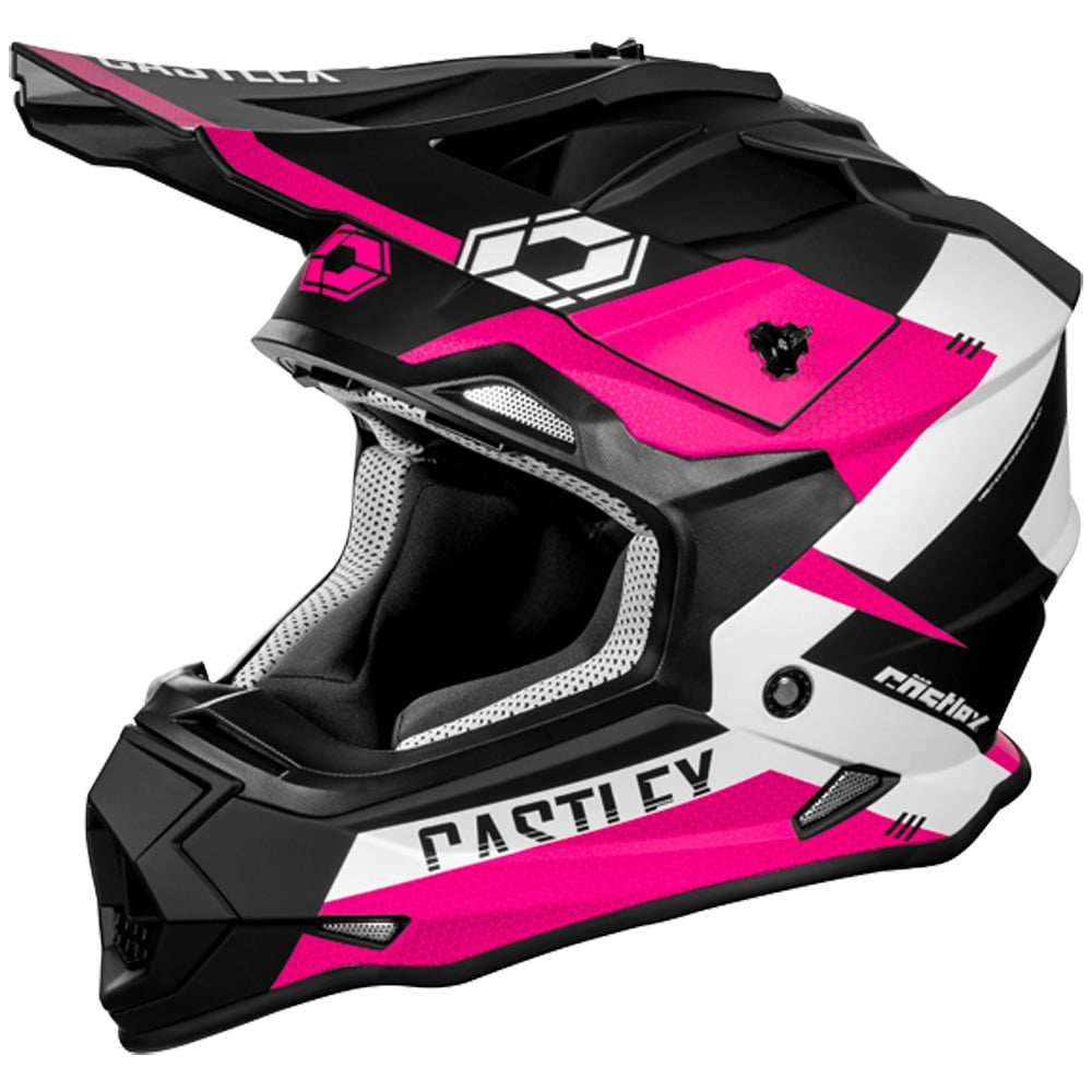 Castle Mode MX Corsa Youth Offroad Helmet Matte Pink Glo XL
