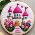 thumbnail image 1 of Castle Needle Felting Set, Beginner Felt Painting Set, With Wool Felt Painting Set, Decorative Frame, Suitable for Home Decoration, 1 of 8