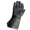 thumbnail image 1 of Castle New Black Leather Gauntlet Mid Season Motorcycle Gloves, Medium, 20-3114, 1 of 3