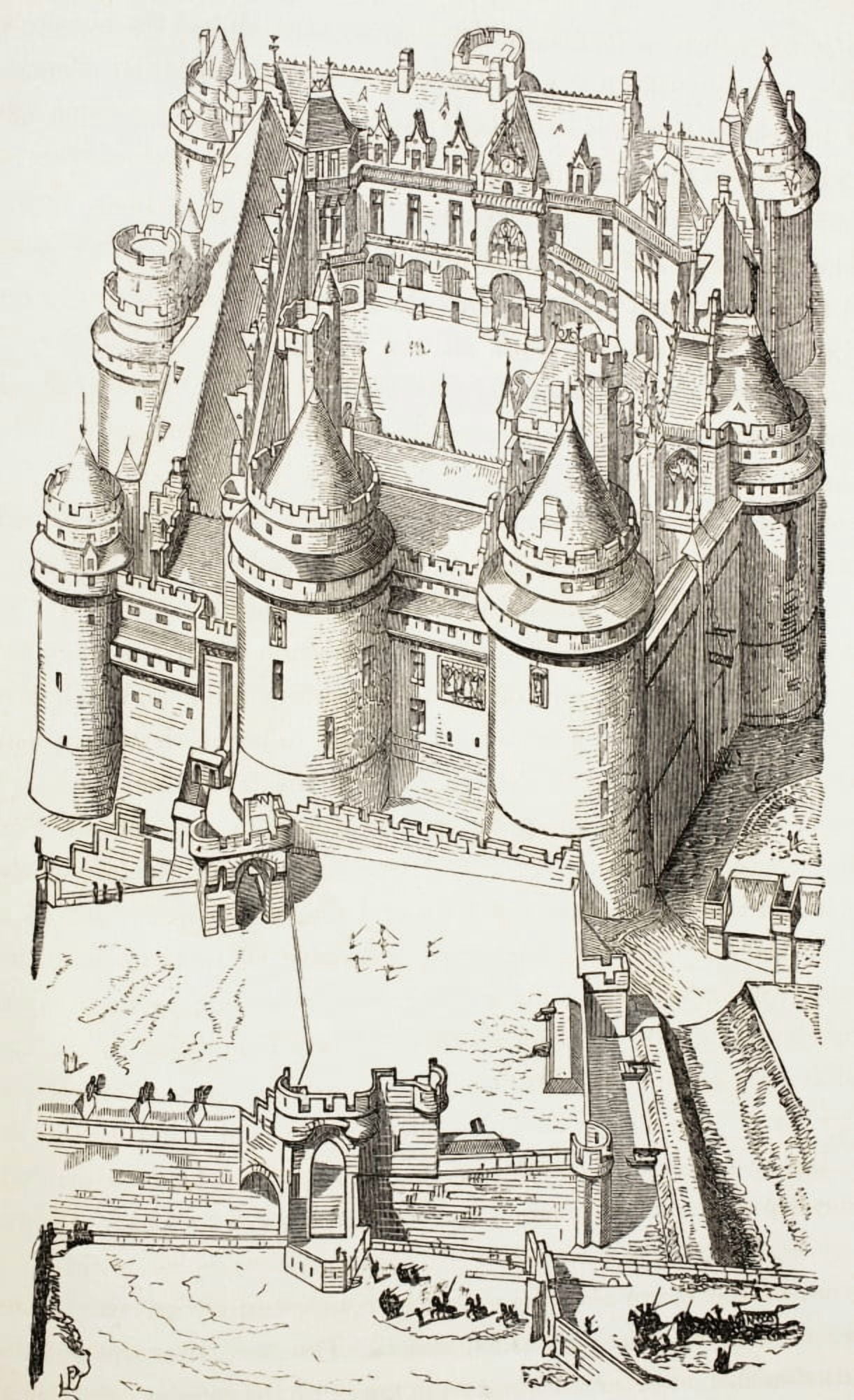 Castle Of Pierrefonds France Established In The 12Th Century In 19Th Century By Architect Eug Canvas Art - Ken Welsh Design Pics (11 x 18)