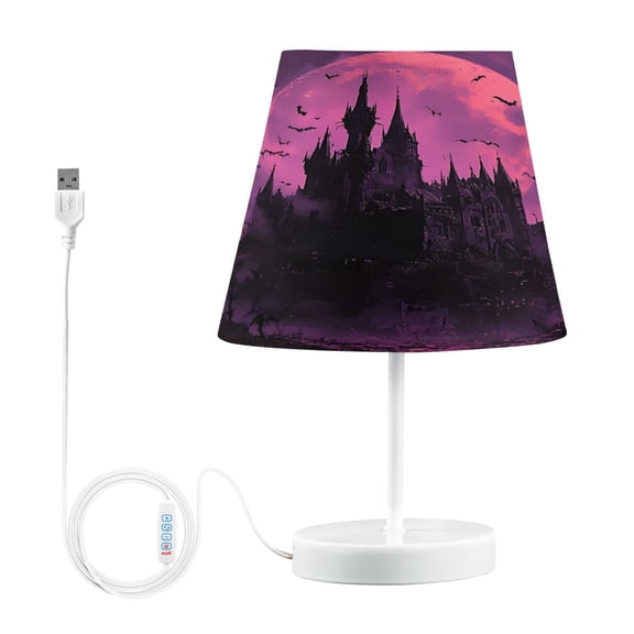 Castle Of Terror Desk Lamp LED Table Nightstand Lamps with 3 Color Temperatures for Home Bedroom Living Room Decor 8x12