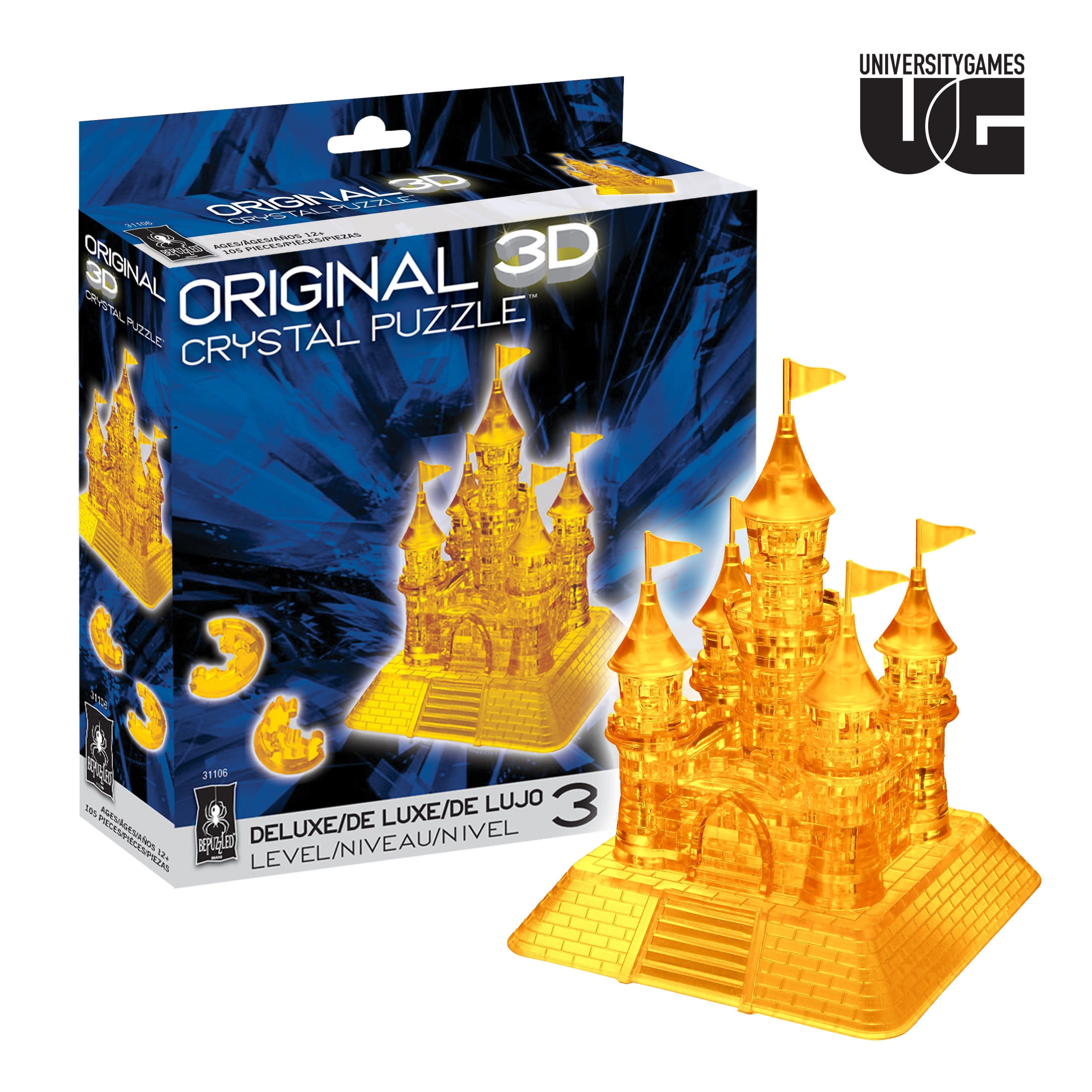Castle Original 3D Crystal Puzzle from BePuzzled, Ages 12 and Up