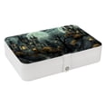 thumbnail image 1 of Castle PU Leather Travel Jewelry Organizer Box with Removable Compartment and Bracelet Holder, 1 of 6