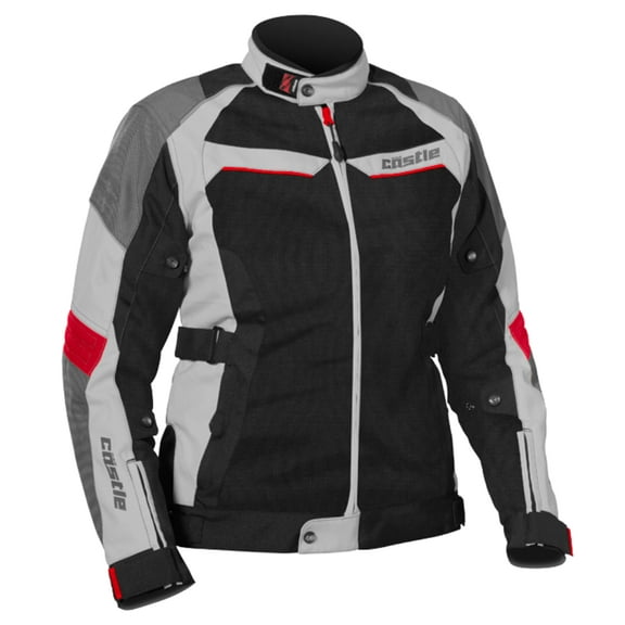 Castle Passion Air Womens Motorcycle Jacket Gray/Red LG