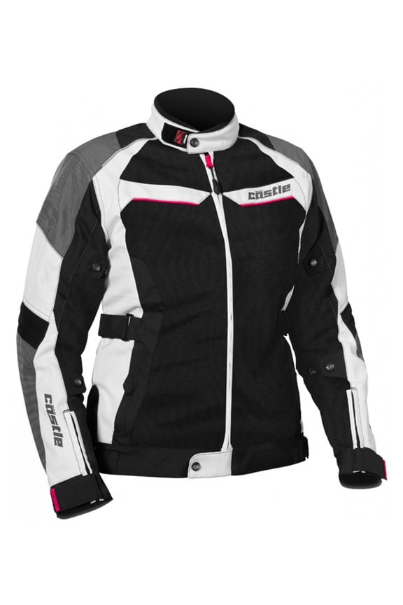 X Women's Passion Air Motorcycle Jacket - White / Hot Pink - Medium