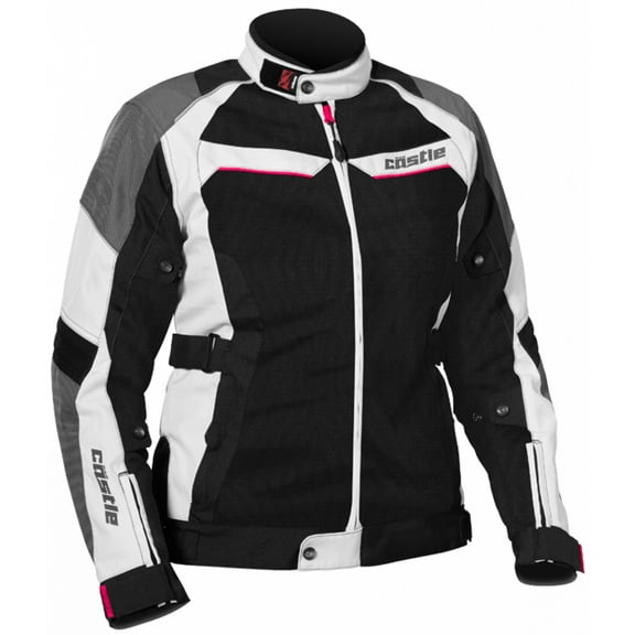 Castle X Women's Passion Air Motorcycle Jacket - White / Hot Pink - Medium