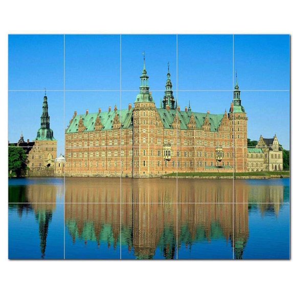 Castle Photo Ceramic Tile Mural Kitchen Backsplash Bathroom Shower, 404408-M54