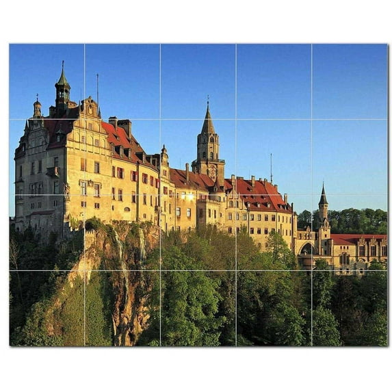 Castle Photo Ceramic Tile Mural Kitchen Backsplash Bathroom Shower, 404414-XL54