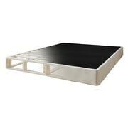 Castle Place 5 King Size Wooden Box Spring in Warm Grey Linen