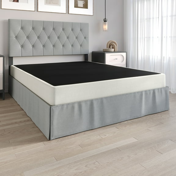 Castle Place 5" Twin Size Metal Box Spring in Warm Grey Linen