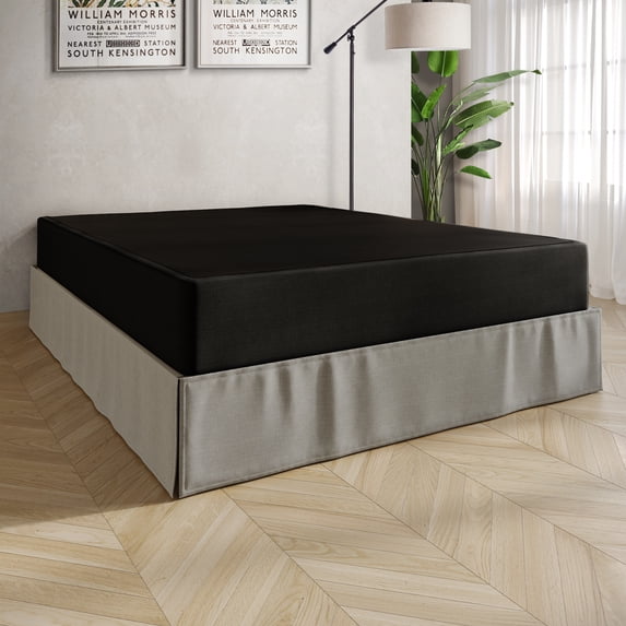 Castle Place 8" Full Metal Box Spring, Black Linen
