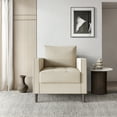 thumbnail image 1 of Castle Place Classic Linen Upholstered Armchair, Beige, 1 of 7