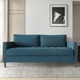 thumbnail image 1 of Castle Place Classic Linen Upholstered Sofa, Blue, 1 of 7