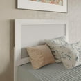 thumbnail image 1 of Castle Place Classic Rattan Twin Wooden Headboard, White, 1 of 8