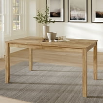Castle Place Classic Rectangle Wooden Dining Table, Natural Oak