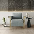 thumbnail image 1 of Castle Place Comtemporary Glam Velvet Upholstered Armchair, Silver Grey, 1 of 7