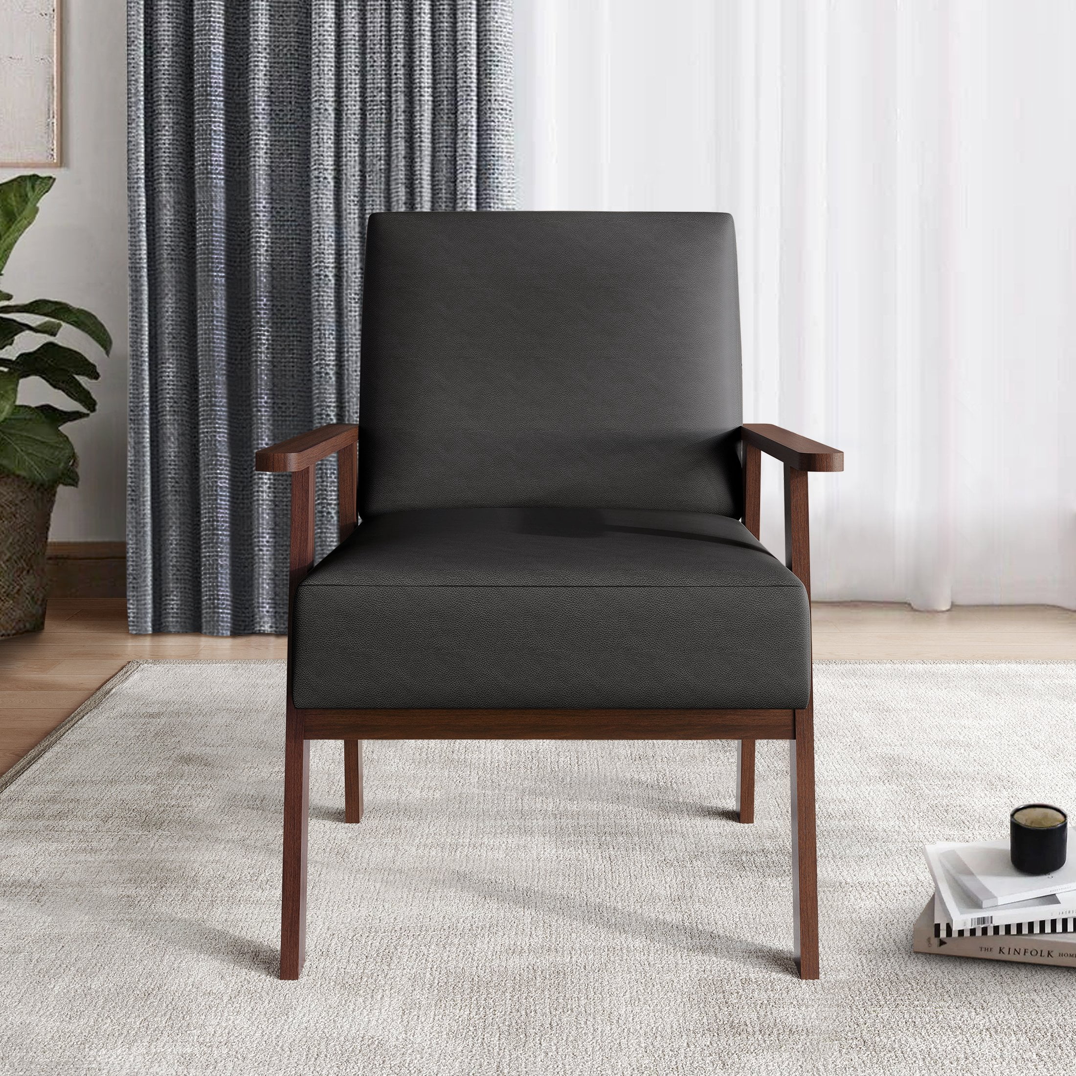 Castle Place Contemporary Accent Chair, Grey