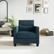 Castle Place Contemporary Linen Upholstered Arm Chair, Blue