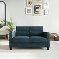 thumbnail image 1 of Castle Place Contemporary Linen Upholstered Loveseat, Blue, 1 of 7